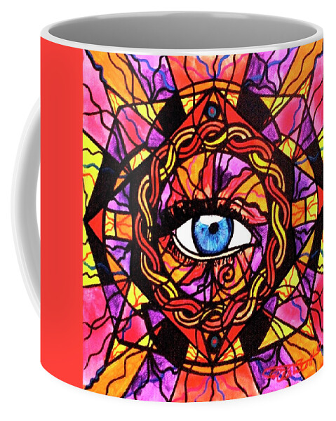 Abstract Coffee Mug featuring the painting Confident Self Expression by Teal Eye Print Store