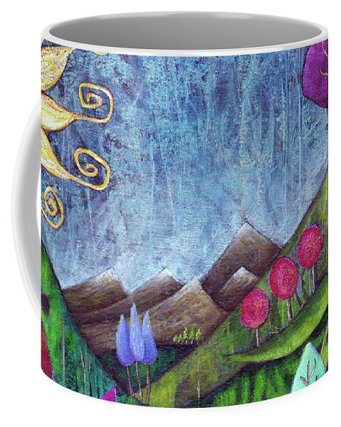 Dreamscape Coffee Mug featuring the painting Connections by Winona's Sunshyne