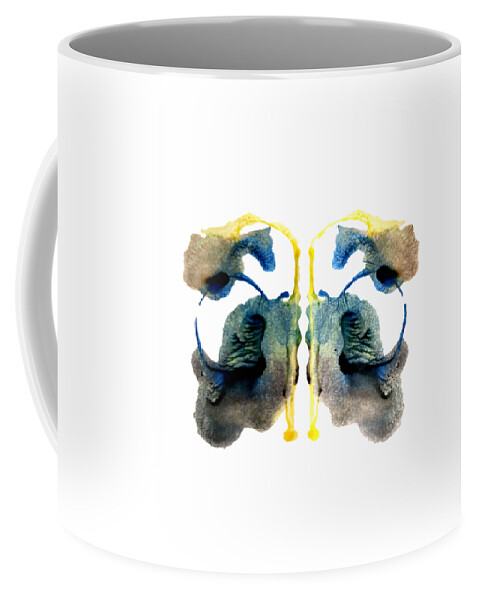 Ink Blot Coffee Mug featuring the painting Conscious Bruises by Stephenie Zagorski