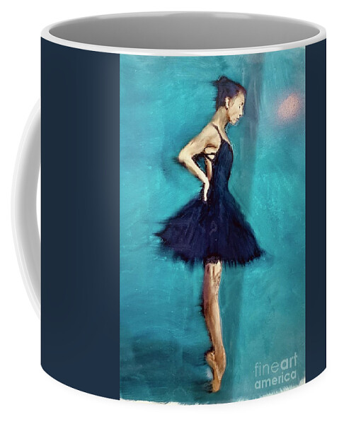 Dancer Classical Ballet Coffee Mug featuring the painting Contemplation by FeatherStone Studio Julie A Miller
