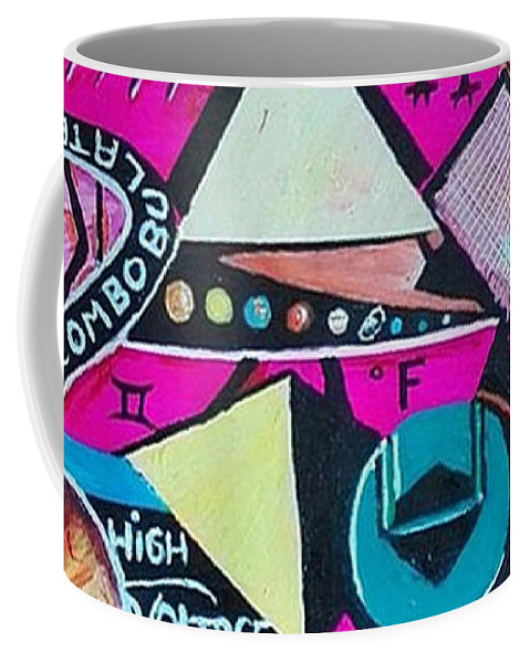 Abstract Coffee Mug featuring the painting Conundrum by Denise Morgan