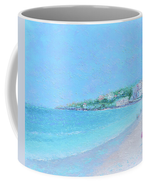 Coogee Beach Coffee Mug featuring the painting Coogee Beach Morning - seascape impression by Jan Matson