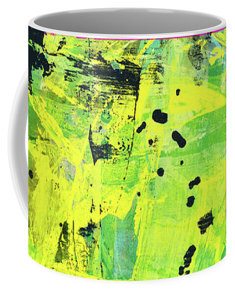 Abstract Coffee Mug featuring the painting Cool Fresh Colorful Modern Abstract Painting - Welcome Spring by Modern Abstract