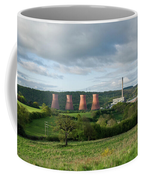 Cooling Towers Coffee Mug featuring the photograph Cooling towers by Average Images