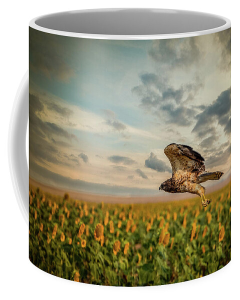 Hawk Coffee Mug featuring the photograph Coopers Hawk in Flight by Kevin Schwalbe