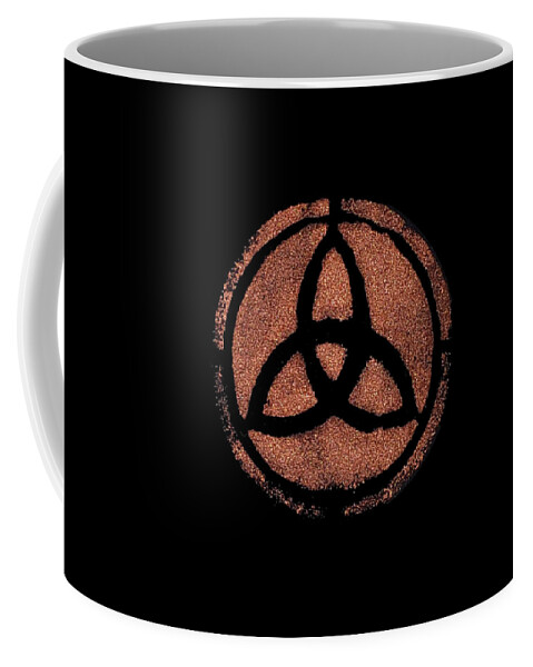 Copper Coffee Mug featuring the painting Copper Triquetra by Vicki Noble