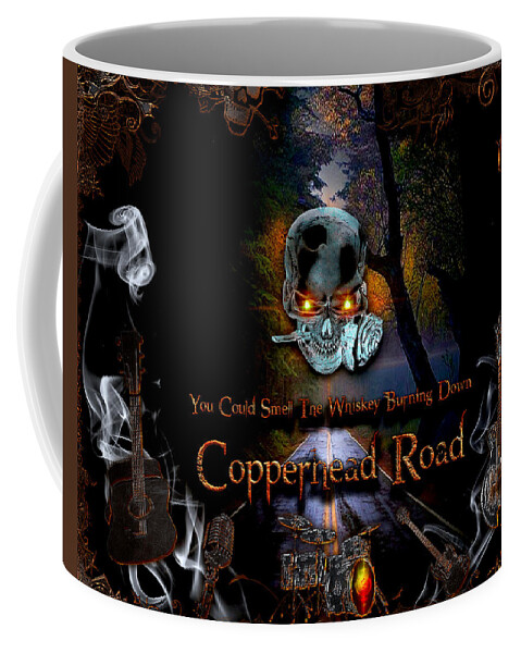 Copperhead Road Coffee Mug featuring the digital art Copperhead Road by Michael Damiani