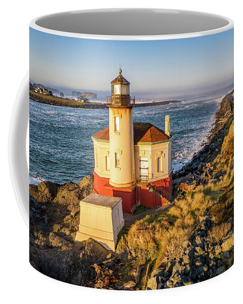 Lighthouse Coffee Mug featuring the photograph Coquille Light by Chuck Rasco Photography