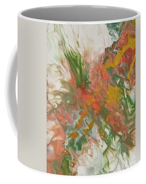 Pour Coffee Mug featuring the mixed media Coral 2 by Aimee Bruno
