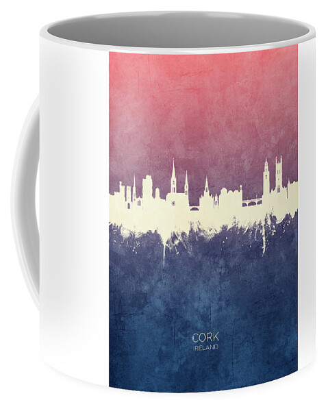 Cork Coffee Mug featuring the digital art Cork Ireland Skyline #60 by Michael Tompsett