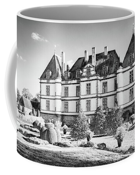 Canvas Coffee Mug featuring the photograph Cormatin Castle, Burgundy - Solarization Edition by Jordi Carrio Jamila