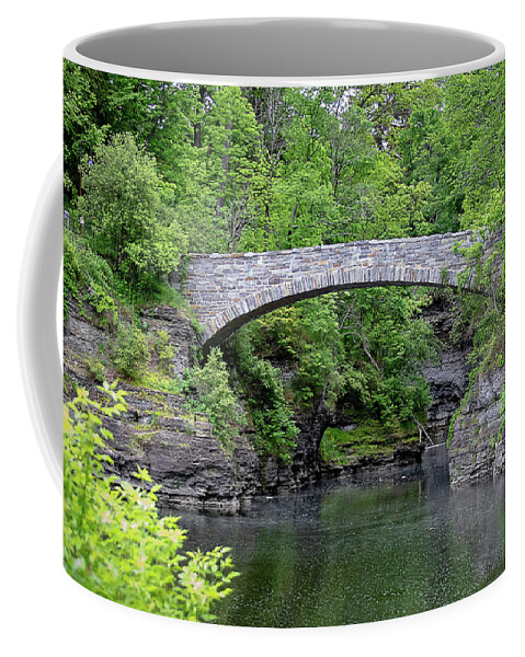 Stone Bridge Coffee Mug featuring the photograph Cornell's Beebe Lake Bridge by Mindy Musick King