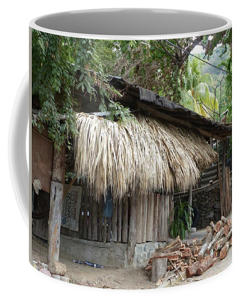 Zihuatanejo Coffee Mug featuring the photograph Corner House in Zihuatanejo by Rosanne Licciardi
