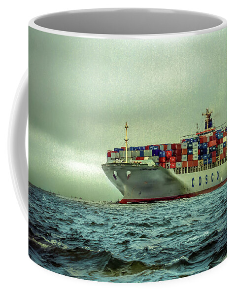 Cargo Coffee Mug featuring the photograph Cosco by Robert Bales