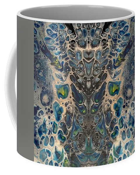 Digital Coffee Mug featuring the digital art Cosmic cobra by Nicole DiCicco