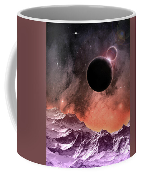 Space Coffee Mug featuring the digital art Cosmic Landscape by Phil Perkins