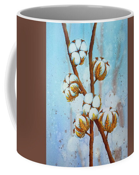 Cotton Coffee Mug featuring the painting Cotton by Rebecca Davis