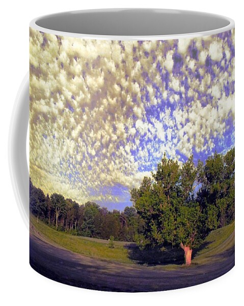 Cloud Art Coffee Mug featuring the photograph Cottonball Clouds on Golf Course by Stacie Siemsen