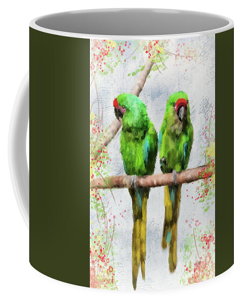 Bird Coffee Mug featuring the digital art Could This Be Love by Lois Bryan