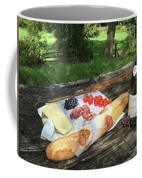 Santenay Coffee Mug featuring the photograph Countryside Picnic by Denise Benson