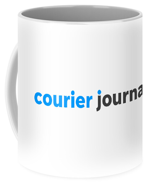 Louisville Coffee Mug featuring the digital art Courier Journal Digital Color Logo by Gannett Co