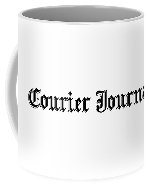 Louisville Coffee Mug featuring the digital art Courier Journal Print Black Logo by Gannett Co