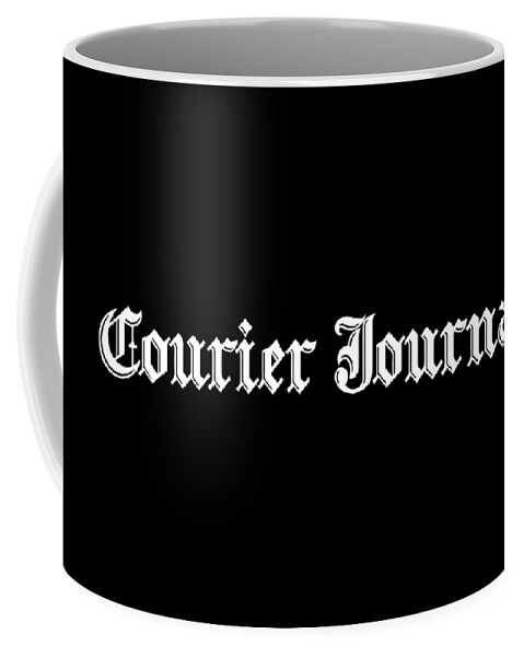 Louisville Coffee Mug featuring the digital art Courier Journal Print White Logo by Gannett Co