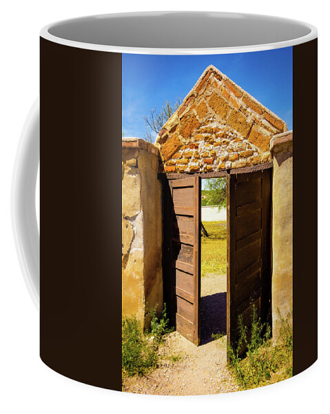 Canyon Coffee Mug featuring the photograph Courtyard Door by Craig A Walker