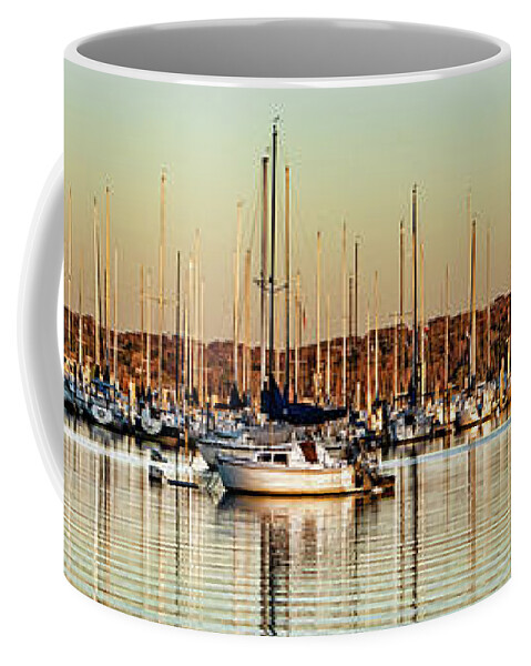 Cove At Sunset Coffee Mug featuring the photograph Cove at Sunset Large by Sharon Popek