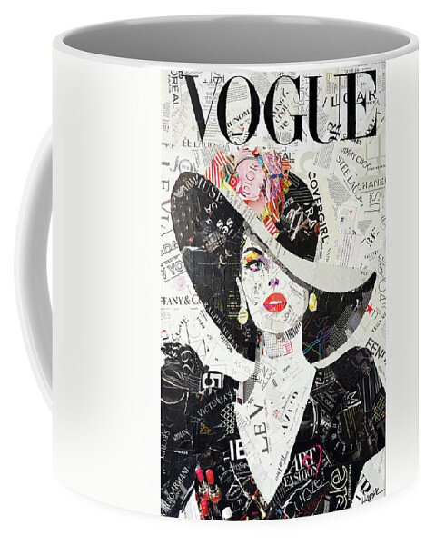 Covergirl Coffee Mug featuring the mixed media Covergirl by James Hudek