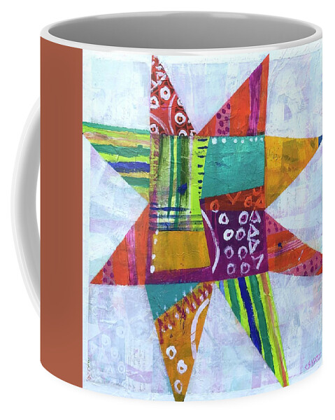 Star Coffee Mug featuring the painting Coverup by Cyndie Katz