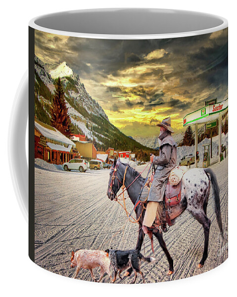 Cowboys Coffee Mug featuring the photograph Cowboy Artistry by DB Hayes
