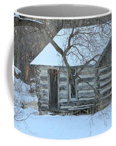 Cabin Coffee Mug featuring the photograph Cozy Hideaway by Penny Meyers