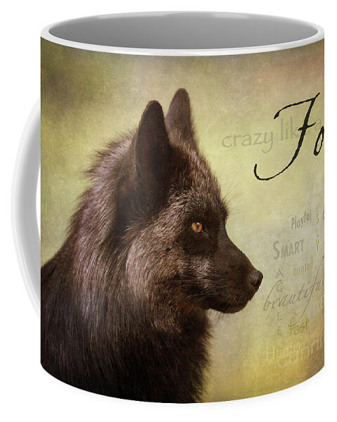 Fox Coffee Mug featuring the digital art Crazy Like a Fox by Nicole Wilde