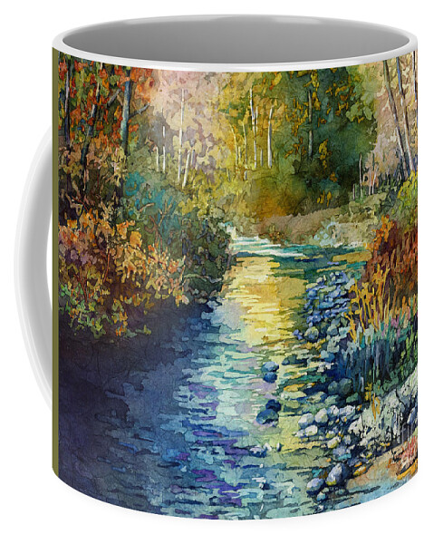 Creek Coffee Mug featuring the painting Creekside Tranquility by Hailey E Herrera