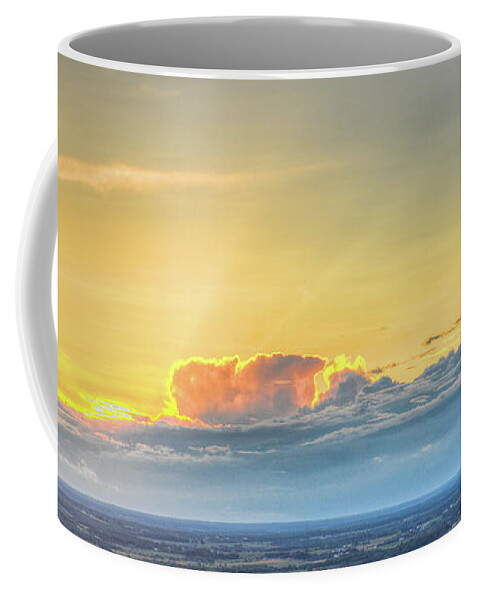 Wausau Coffee Mug featuring the photograph Crepuscular Rays Over Rib Mountain State Park by Dale Kauzlaric