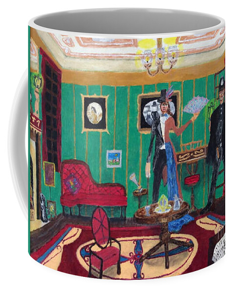 Lgbtq Coffee Mug featuring the painting Crime of Diversity 1885 by David Westwood
