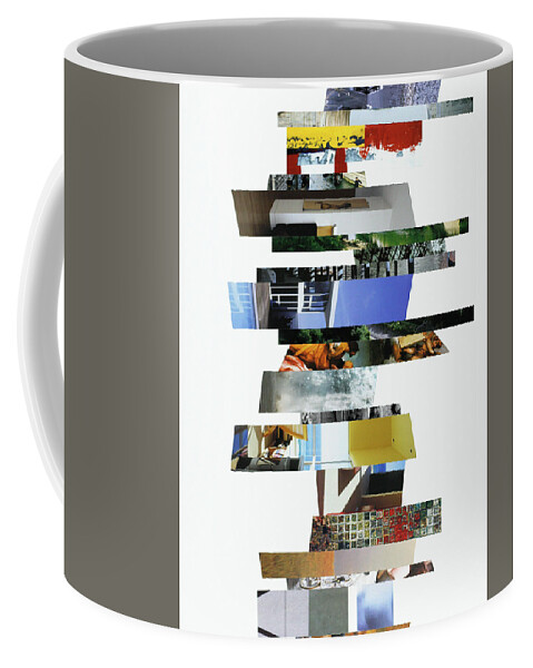 Collage Coffee Mug featuring the photograph Crosscut#111v by Robert Glover