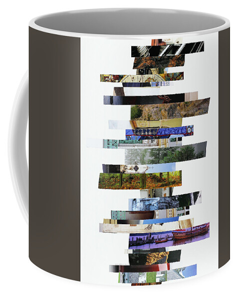 Collage Coffee Mug featuring the photograph Crosscut#115v by Robert Glover