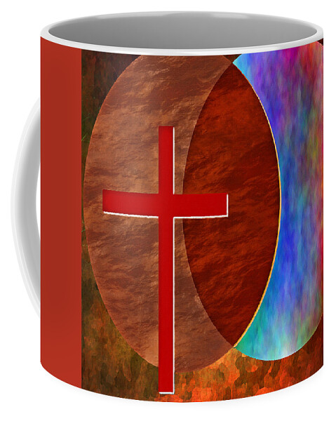 Easter Coffee Mug featuring the digital art Crossing Paths by Glenn McCarthy Art and Photography