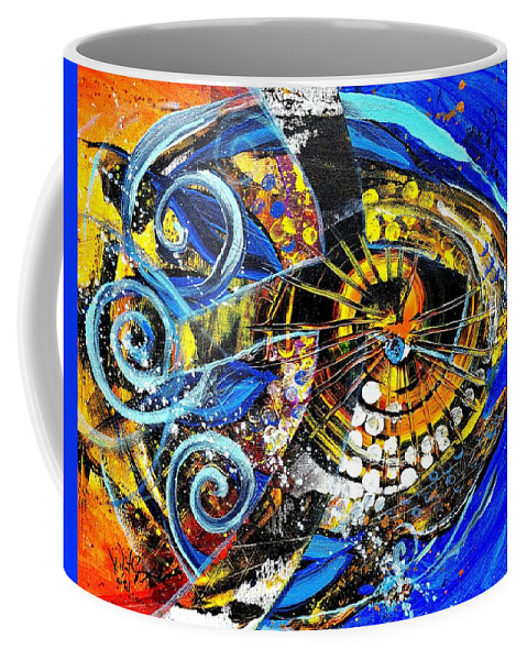 Fish Coffee Mug featuring the painting CrossOver Fish by J Vincent Scarpace
