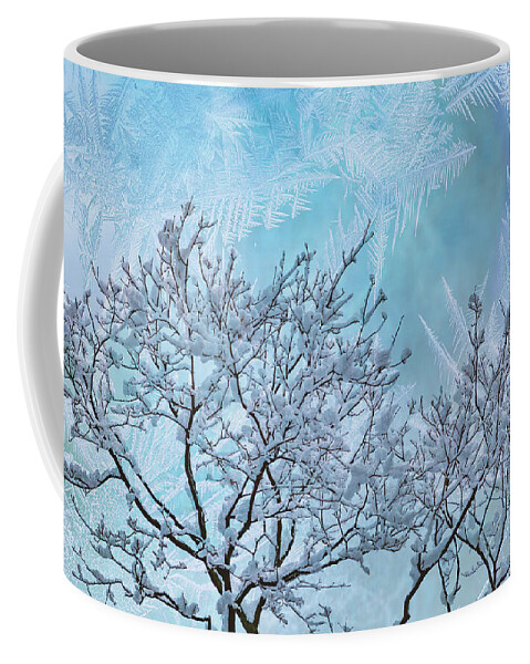 Winter Coffee Mug featuring the photograph Crystal Blue Winter by Cate Franklyn