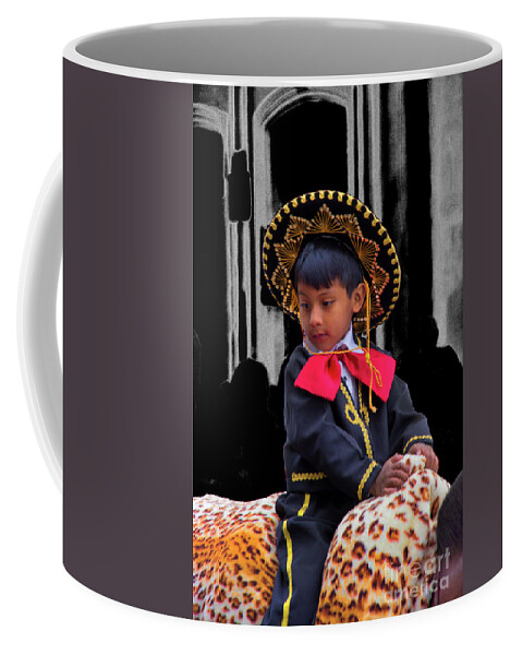 1977a Coffee Mug featuring the photograph Cuenca Kids 1396 by Al Bourassa