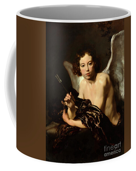 Cupid Coffee Mug featuring the photograph Cupid by Johann Liss by Carlos Diaz