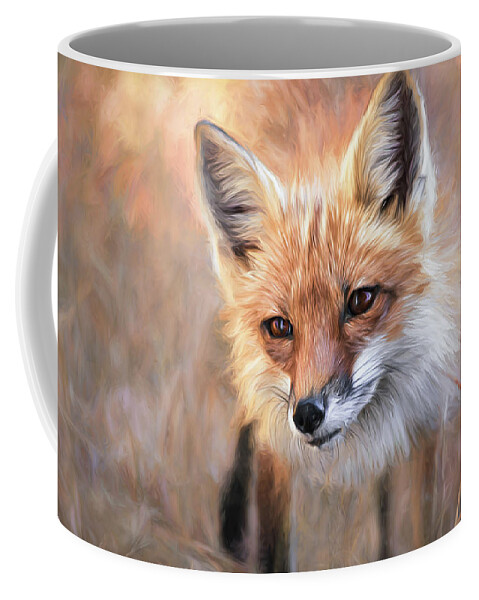 Red Fox Coffee Mug featuring the photograph Curious by Linda Villers