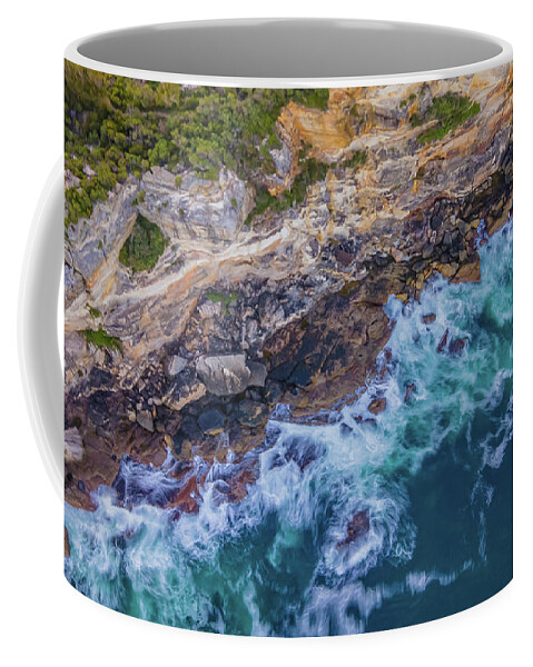 Beach Coffee Mug featuring the photograph Curl Curl Rocks by Andre Petrov