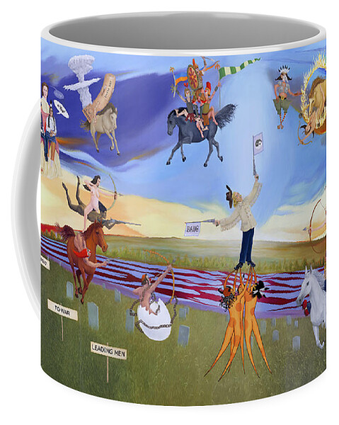 George Custer Coffee Mug featuring the painting Custer's Last Stand by Hone Williams