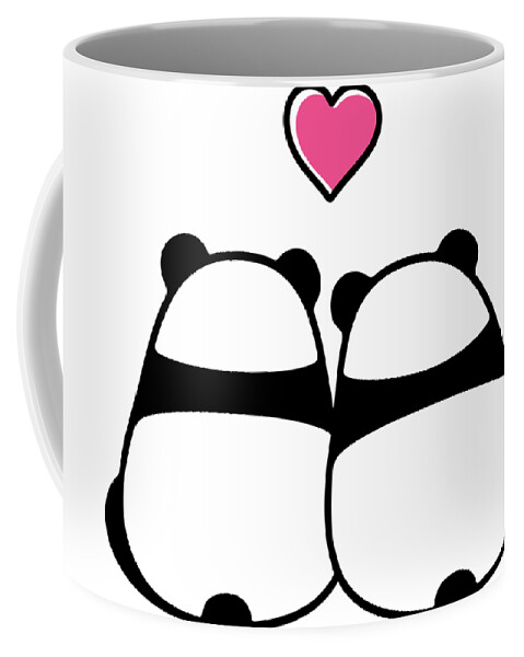 I Love You Panda Love Mug Valentines Heart Gift Cup 