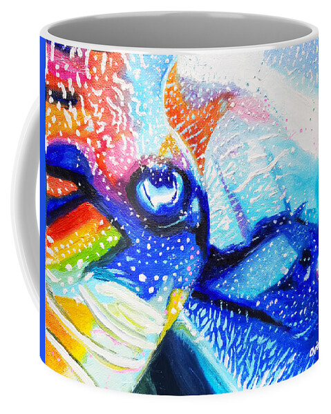 Abstract Coffee Mug featuring the painting Cuttlefish by Christine Bolden