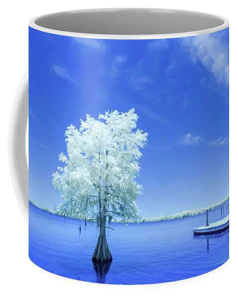 2022 Coffee Mug featuring the photograph Cypress at Elliott's Landing-Infrared by Charles Hite
